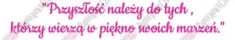 Napis "Przyszłość należy do tych, którzy..." Zakończenie Roku Dekoracje z papieru