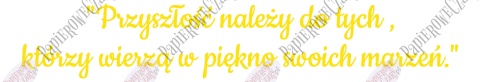Napis "Przyszłość należy do tych, którzy..." Zakończenie Roku Dekoracje z papieru