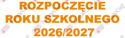 Napis "Rozpoczęcie Roku Szkolnego 2026/2027" 4 Dekoracje z papieru