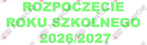 Napis "Rozpoczęcie Roku Szkolnego 2026/2027" 4 Dekoracje z papieru