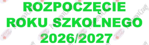Napis "Rozpoczęcie Roku Szkolnego 2026/2027" 4 Dekoracje z papieru