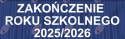 Napis "ZAKOŃCZENIE ROKU SZKOLNEGO 2025/2026" 4 Dekoracje z papieru