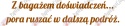 Napis "Z bagażem doświadczeń..." 2 Zakończenie Roku Dekoracje z papieru