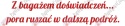 Napis "Z bagażem doświadczeń..." 2 Zakończenie Roku Dekoracje z papieru