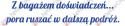 Napis "Z bagażem doświadczeń..." 2 Zakończenie Roku Dekoracje z papieru
