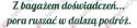 Napis "Z bagażem doświadczeń..." 2 Zakończenie Roku Dekoracje z papieru