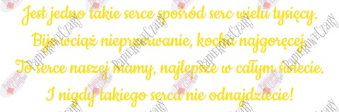 Napis na Dzień Mamy "Jest jedno takie serce..." Dekoracje z papieru