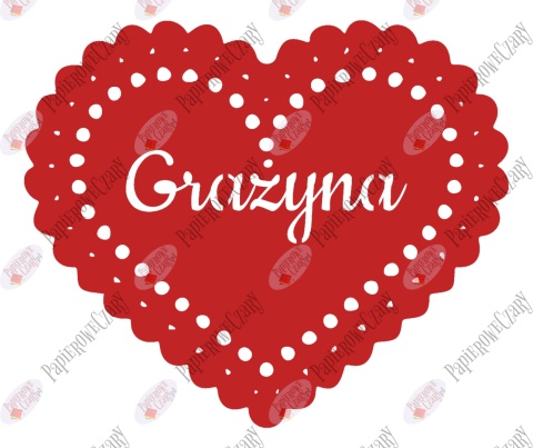 Serce 2 z imieniem Dekoracje z papieru
