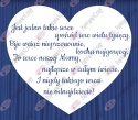 Serce z wierszem "Jest jedno takie serce..." Dekoracje z papieru