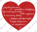 Serce z wierszem "Jest jedno takie serce..." Dekoracje z papieru
