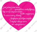 Serce z wierszem "Jest jedno takie serce..." Dekoracje z papieru