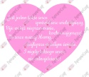 Serce z wierszem "Jest jedno takie serce..." Dekoracje z papieru