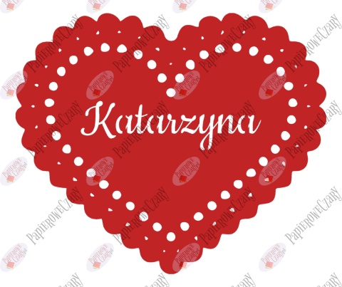 Serce 2 z imieniem Dekoracje z papieru