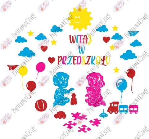 Zestaw 233 WITAJ W PRZEDSZKOLU Dekoracje z papieru