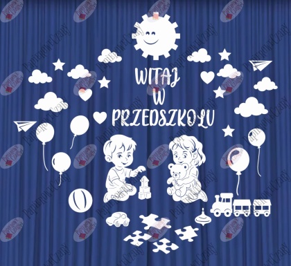 Zestaw 233 WITAJ W PRZEDSZKOLU Dekoracje z papieru