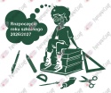 Chłopiec na książkach 1 Rok Szkolny Dekoracje z papieru