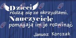 Zestaw 89 Napis Dzieci rodzą się ze skrzydłami... Dzień Edukacji Dekoracje z papieru