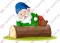 KRASNOLUDEK 23 Elektrostatyczna bezklejowa dwustronna Dekoracja na okno