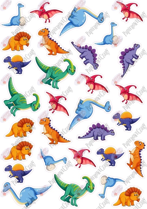 DINOZAURY 1 Naklejki z folii