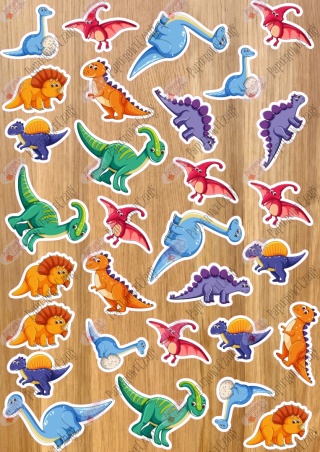 DINOZAURY 1 Naklejki z folii