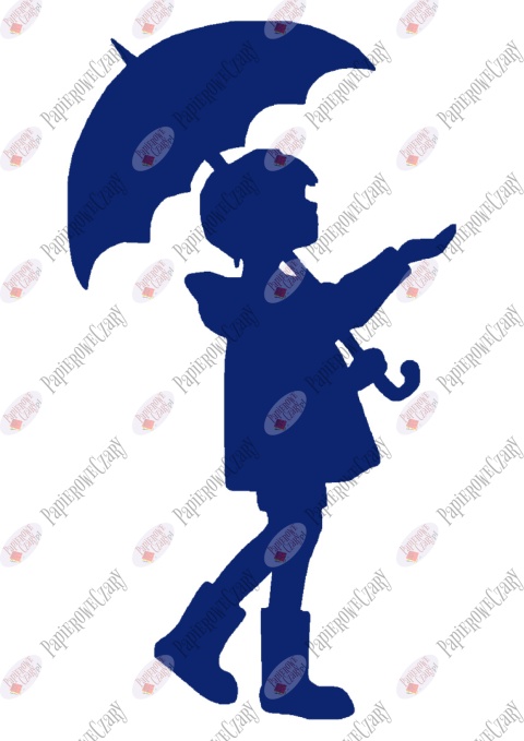 Chłopiec z parasolem 2 Dekoracje z papieru