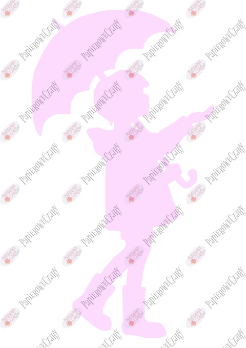 Chłopiec z parasolem 2 Dekoracje z papieru