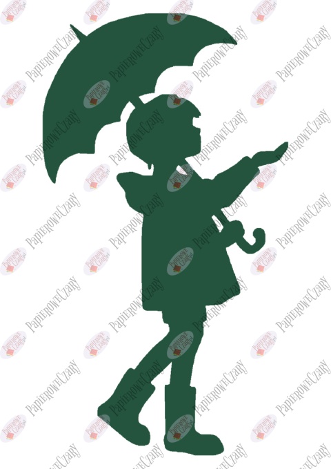 Chłopiec z parasolem 2 Dekoracje z papieru