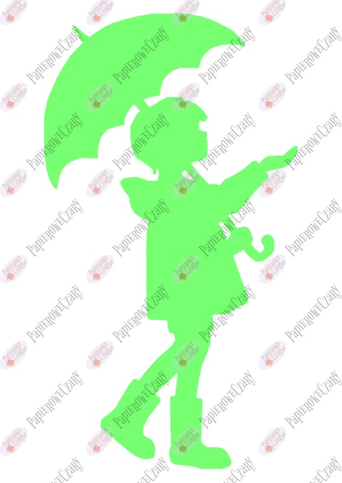 Chłopiec z parasolem 2 Dekoracje z papieru