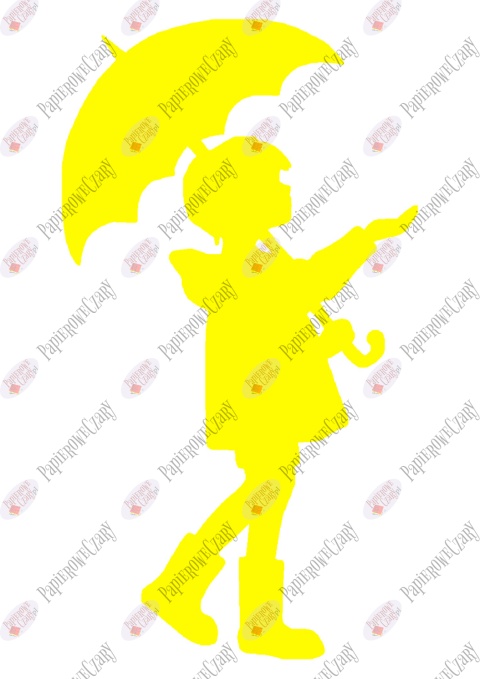 Chłopiec z parasolem 2 Dekoracje z papieru