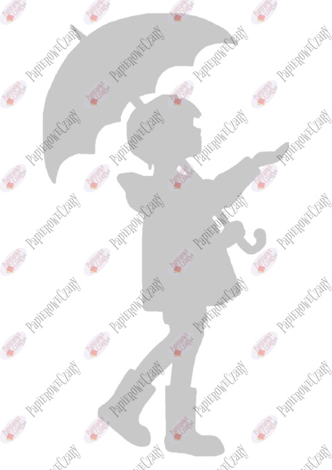 Chłopiec z parasolem 2 Dekoracje z papieru