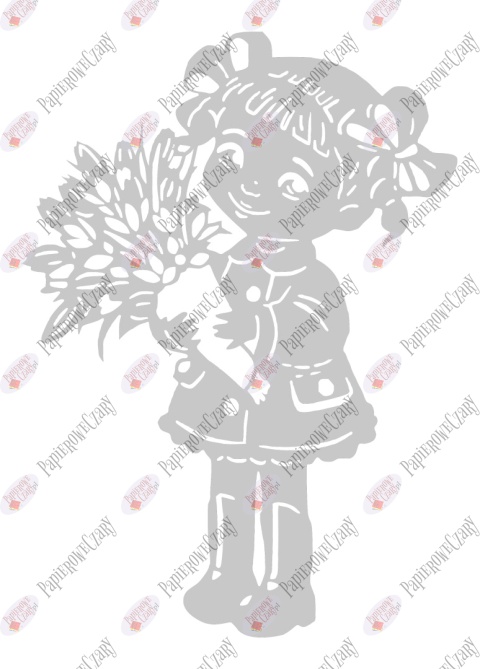 Dziewczynka z kwiatami 1 Dekoracje z papieru