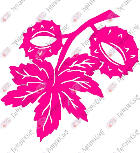 Gałąź z kasztanami 1 Dekoracje z papieru