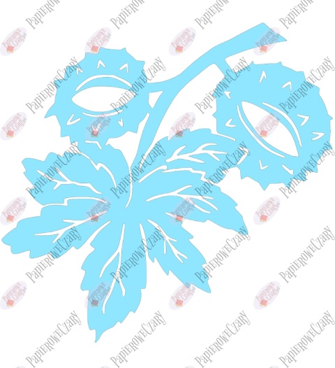 Gałąź z kasztanami 1 Dekoracje z papieru