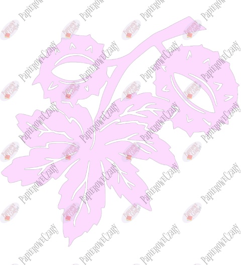 Gałąź z kasztanami 1 Dekoracje z papieru