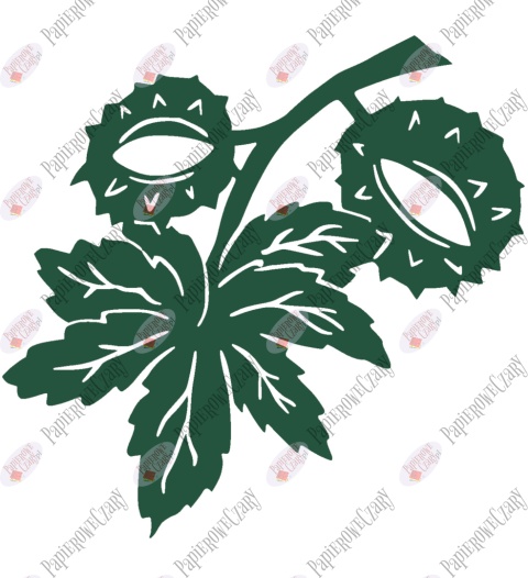 Gałąź z kasztanami 1 Dekoracje z papieru