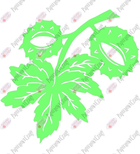 Gałąź z kasztanami 1 Dekoracje z papieru