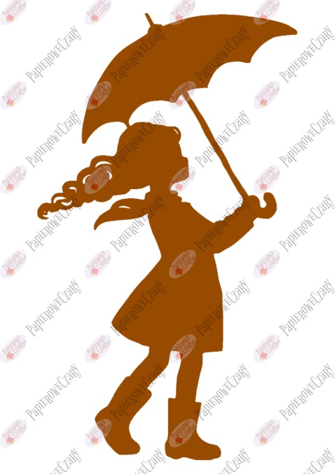 Dziewczynka z parasolem 2 Dekoracje z papieru