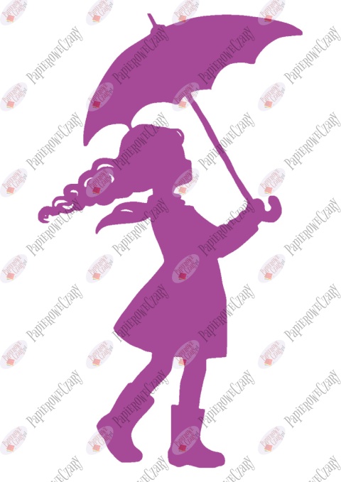 Dziewczynka z parasolem 2 Dekoracje z papieru