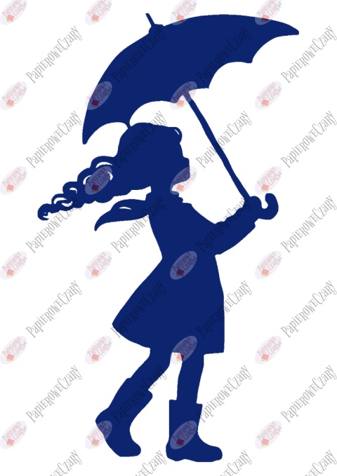 Dziewczynka z parasolem 2 Dekoracje z papieru