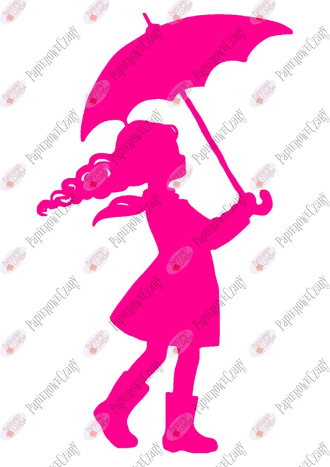 Dziewczynka z parasolem 2 Dekoracje z papieru