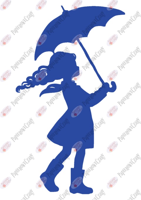 Dziewczynka z parasolem 2 Dekoracje z papieru