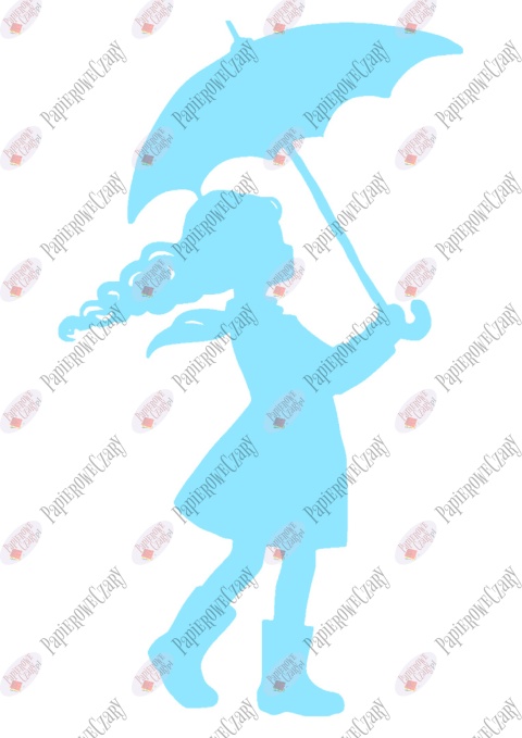 Dziewczynka z parasolem 2 Dekoracje z papieru