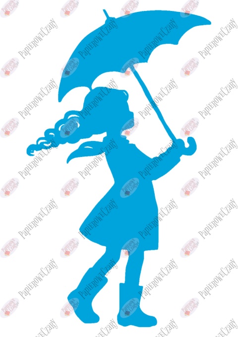 Dziewczynka z parasolem 2 Dekoracje z papieru