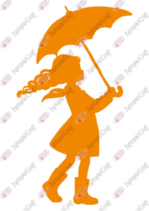 Dziewczynka z parasolem 2 Dekoracje z papieru