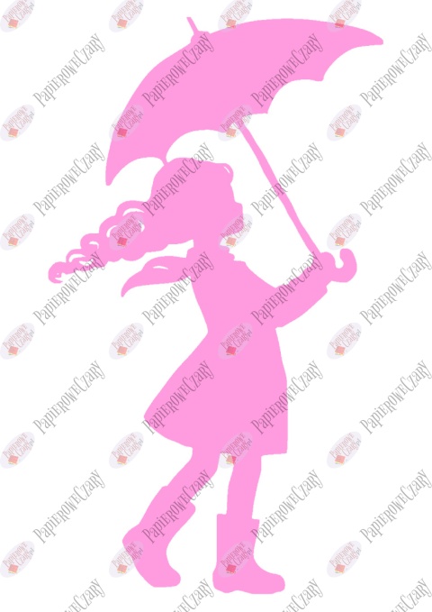 Dziewczynka z parasolem 2 Dekoracje z papieru