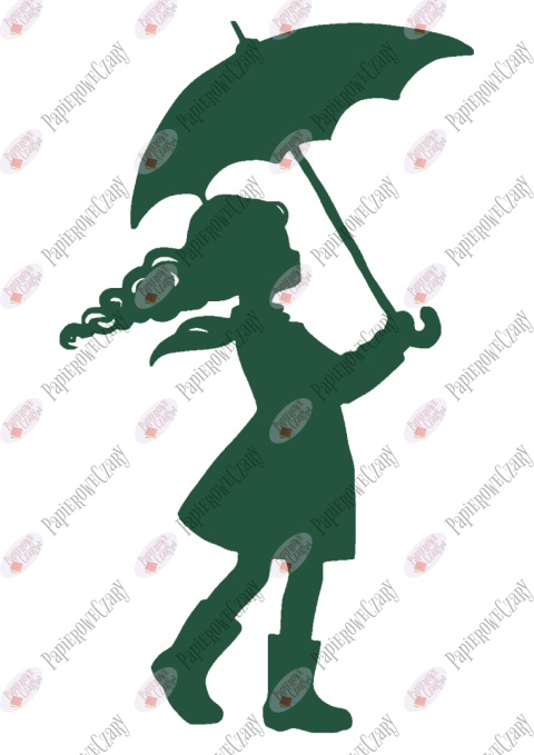 Dziewczynka z parasolem 2 Dekoracje z papieru