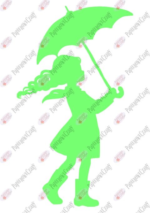 Dziewczynka z parasolem 2 Dekoracje z papieru