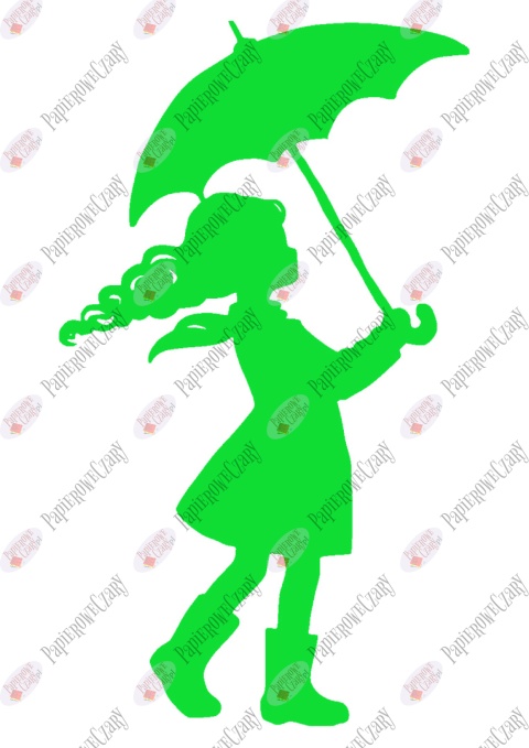 Dziewczynka z parasolem 2 Dekoracje z papieru