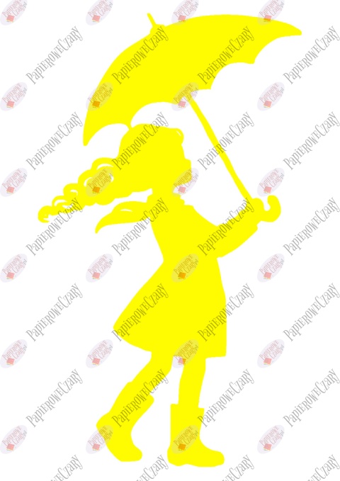 Dziewczynka z parasolem 2 Dekoracje z papieru