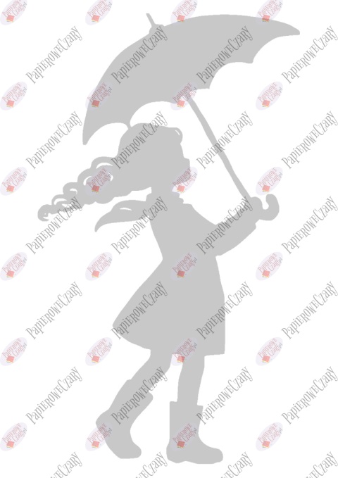 Dziewczynka z parasolem 2 Dekoracje z papieru